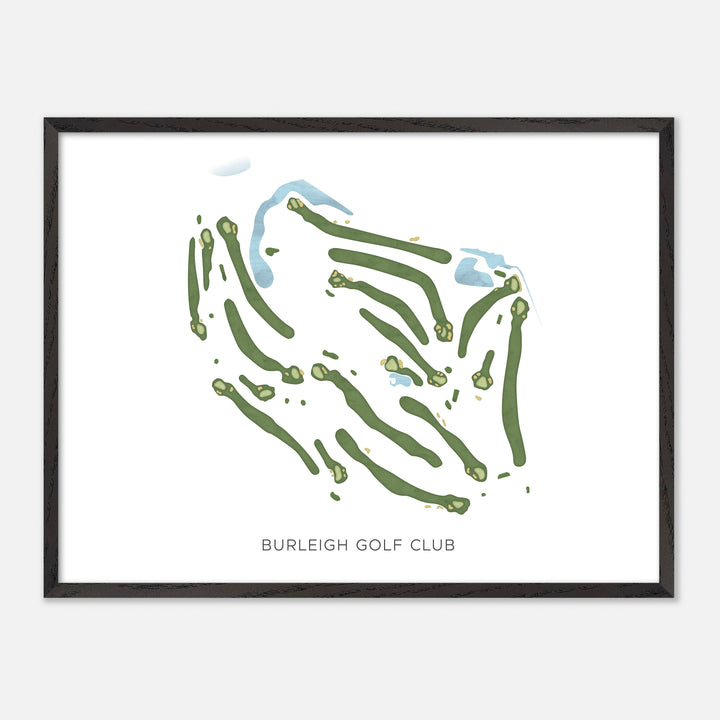 Print of Burleigh Golf Club Modern Map