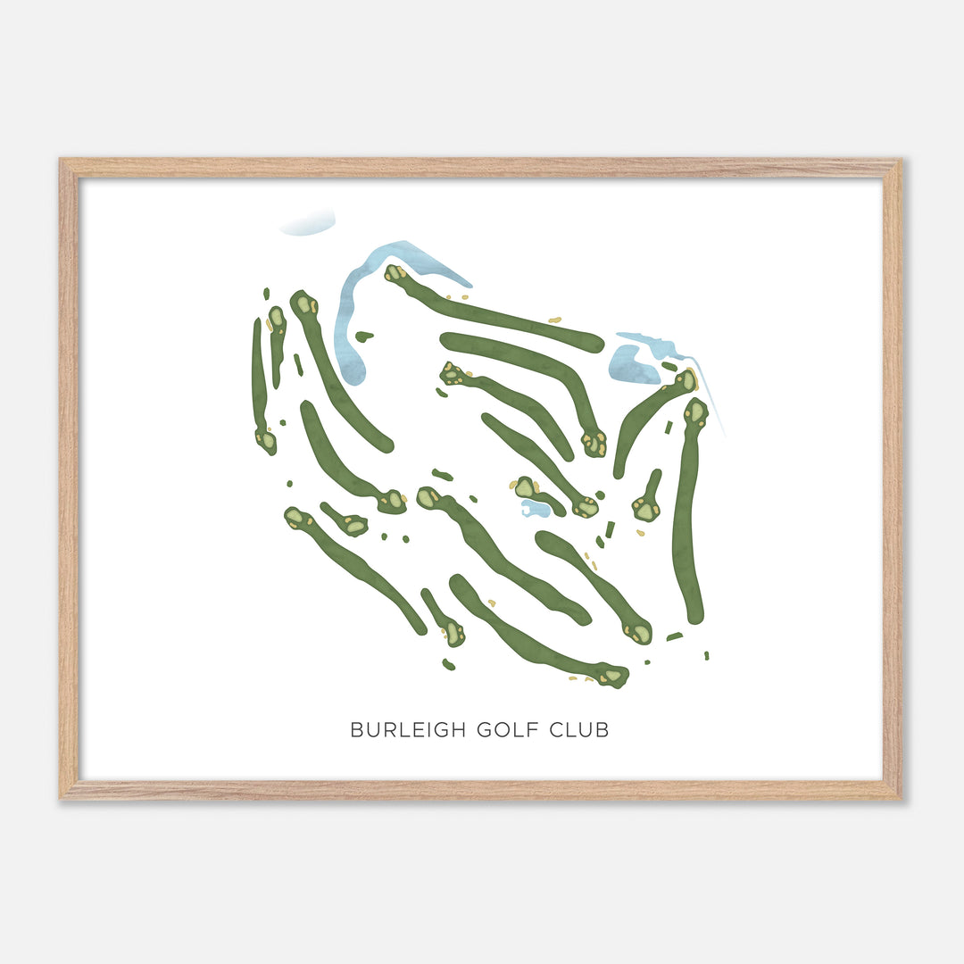 Print of Burleigh Golf Club Modern Map
