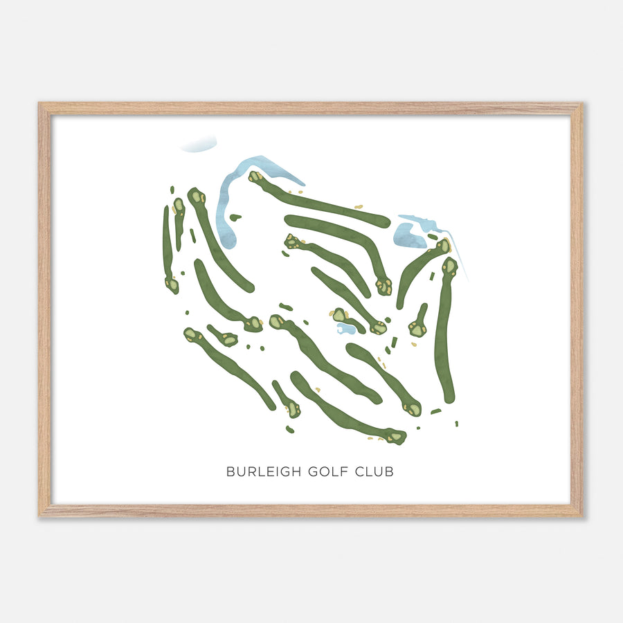 Print of Burleigh Golf Club Modern Map