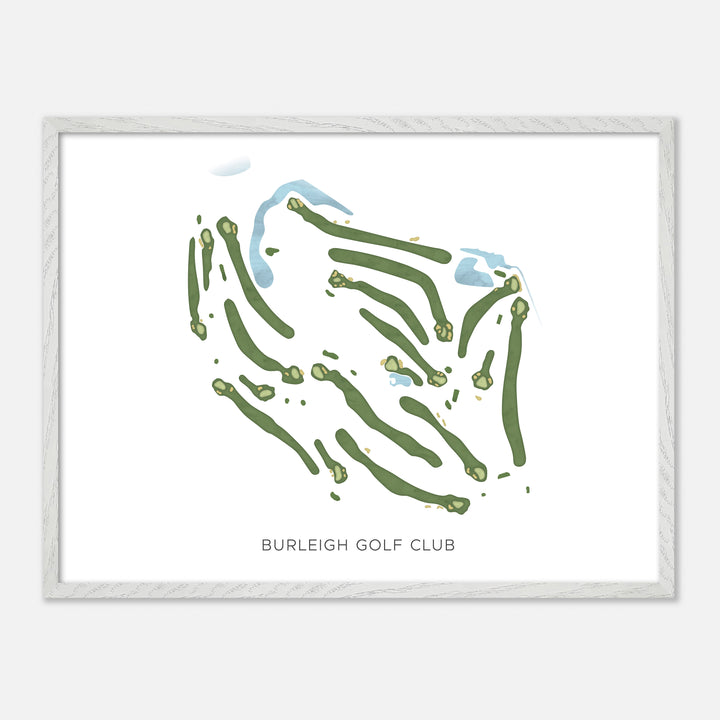 Print of Burleigh Golf Club Modern Map