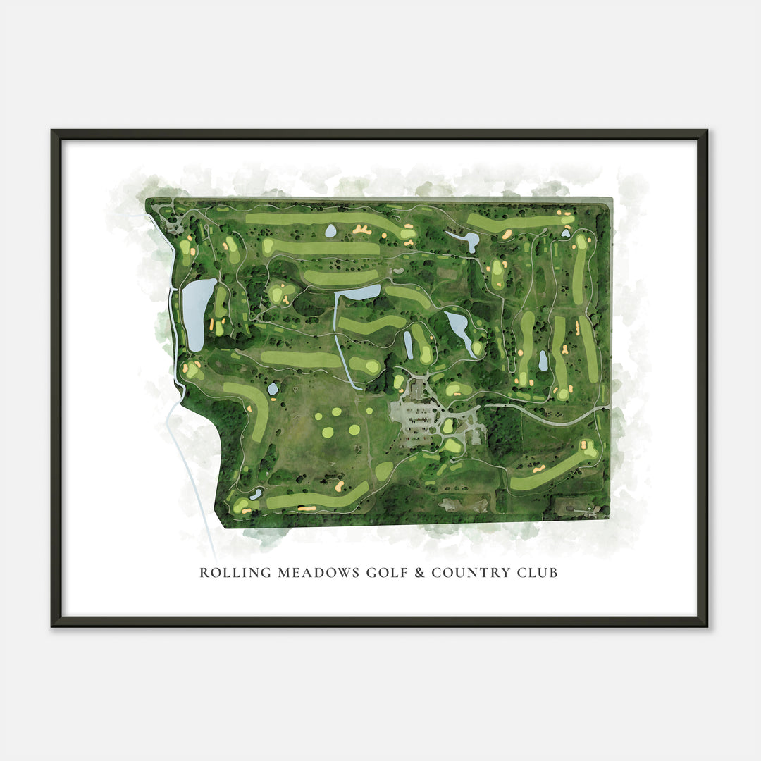 Print of Rolling Meadows Golf & Country Club Classic Map