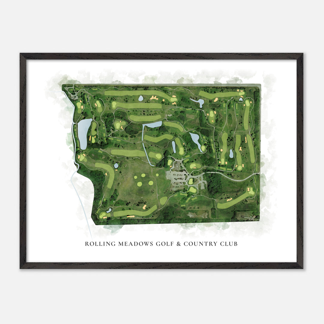 Print of Rolling Meadows Golf & Country Club Classic Map