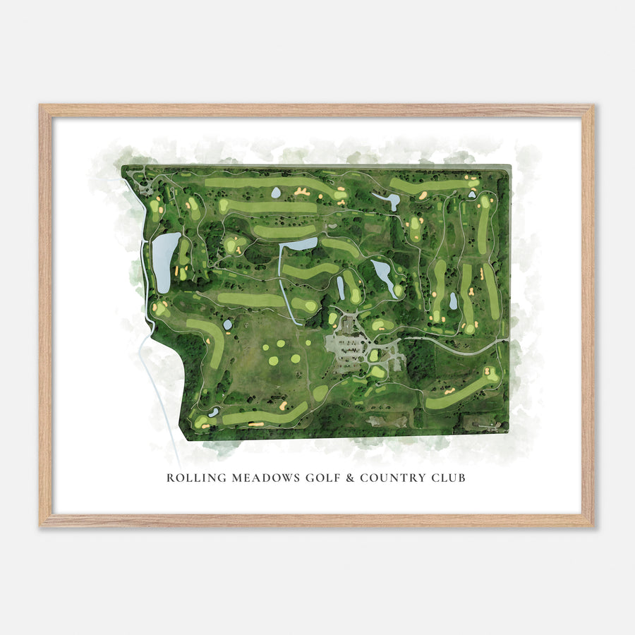 Print of Rolling Meadows Golf & Country Club Classic Map