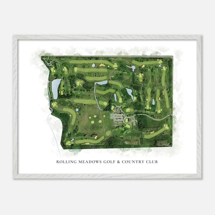 Print of Rolling Meadows Golf & Country Club Classic Map