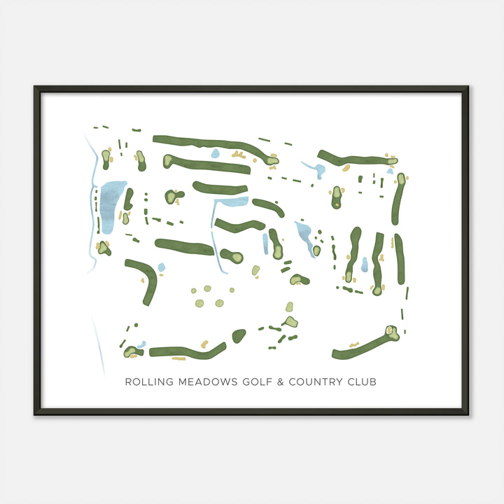 Print of Rolling Meadows Golf & Country Club Modern Map