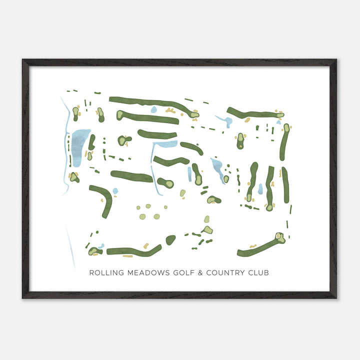 Print of Rolling Meadows Golf & Country Club Modern Map
