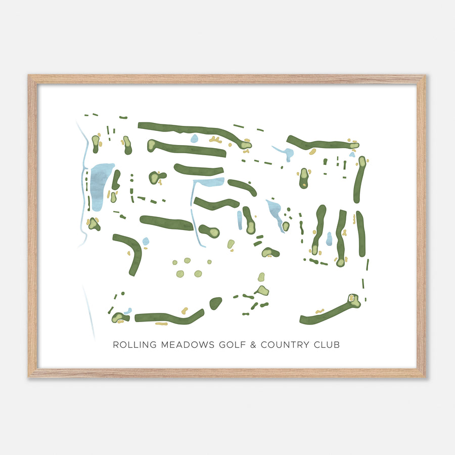 Print of Rolling Meadows Golf & Country Club Modern Map
