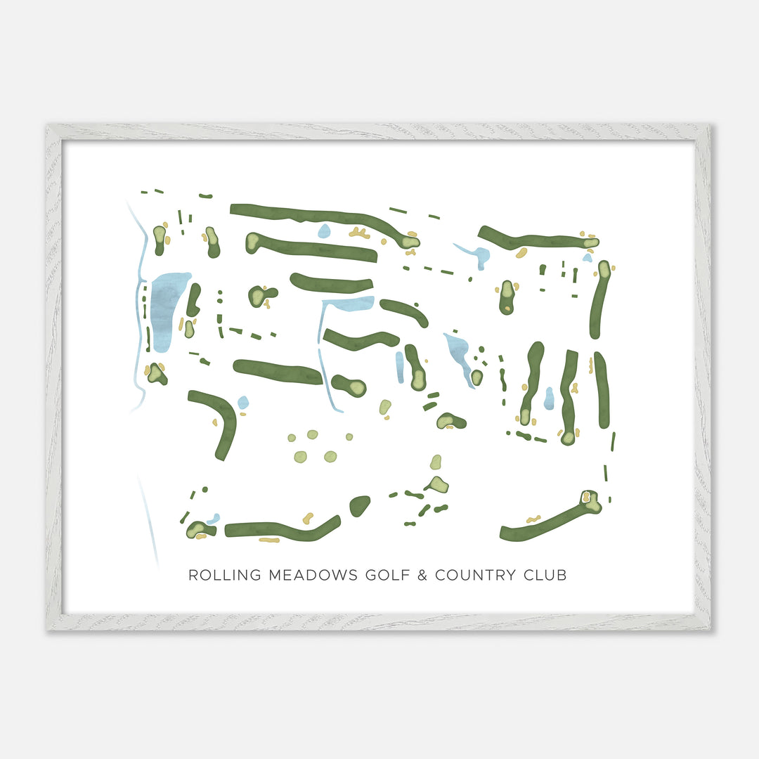 Print of Rolling Meadows Golf & Country Club Modern Map