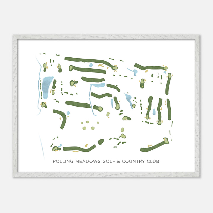 Print of Rolling Meadows Golf & Country Club Modern Map