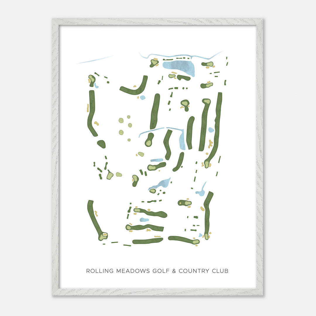 Print of Rolling Meadows Golf & Country Club Modern Map
