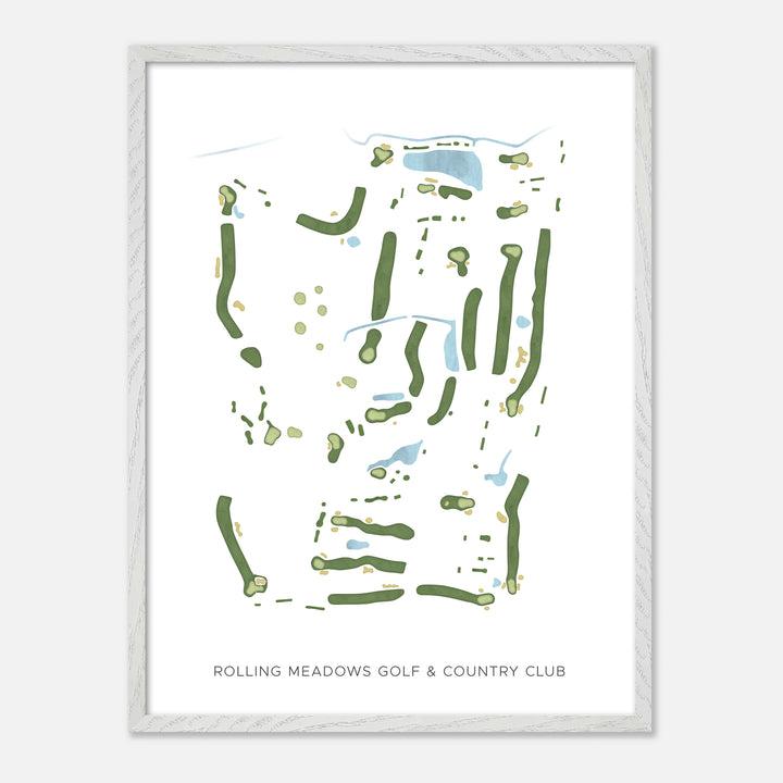 Print of Rolling Meadows Golf & Country Club Modern Map
