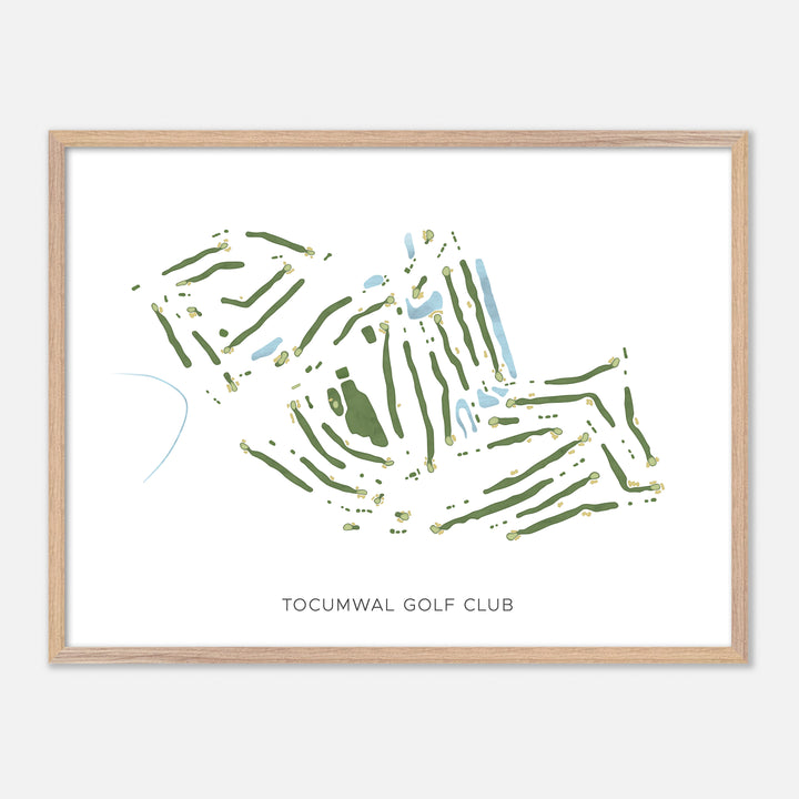 Print of Tocumwal Golf Club Modern Map