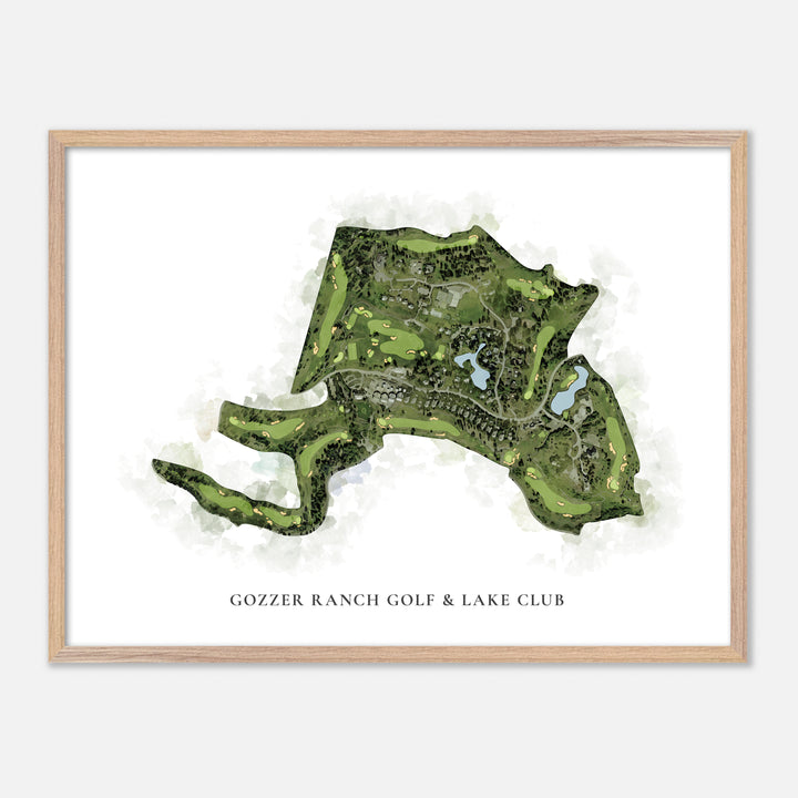Print of Gozzer Ranch Golf & Lake Club Classic Map