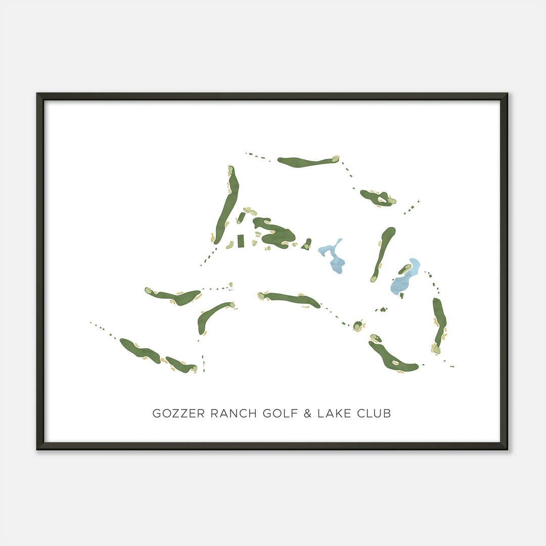 Print of Gozzer Ranch Golf & Lake Club Modern Map