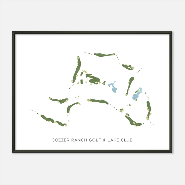 Print of Gozzer Ranch Golf & Lake Club Modern Map