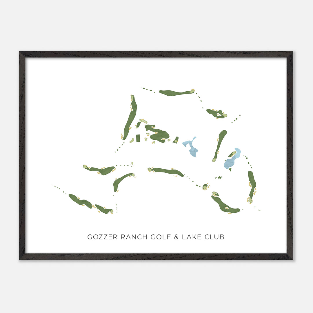 Print of Gozzer Ranch Golf & Lake Club Modern Map
