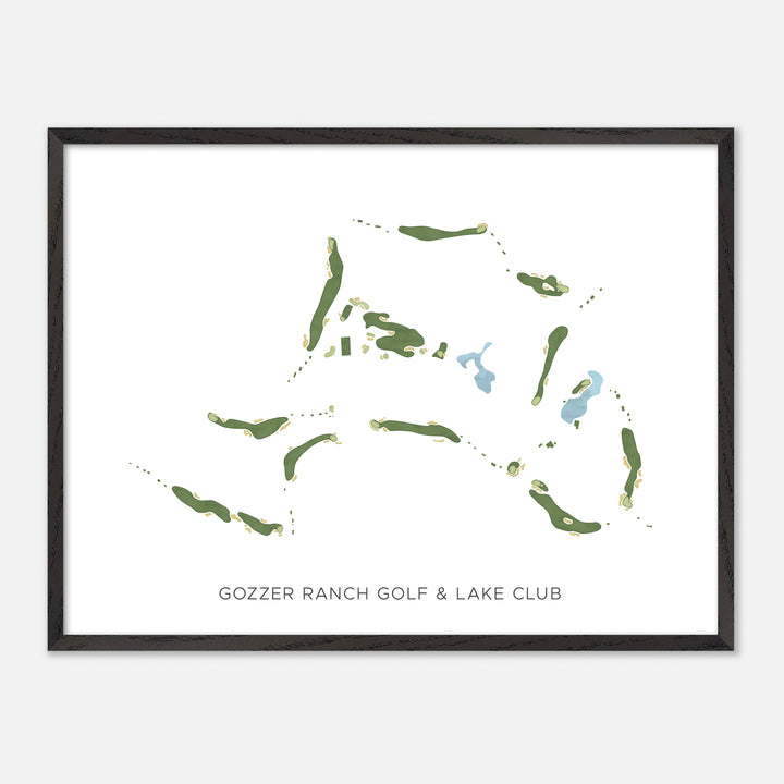 Print of Gozzer Ranch Golf & Lake Club Modern Map