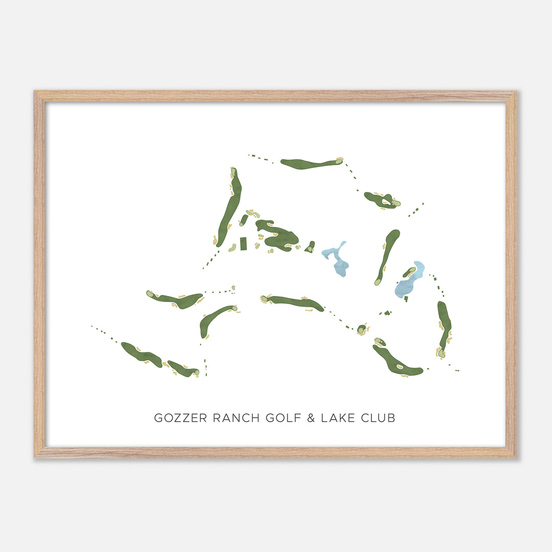 Print of Gozzer Ranch Golf & Lake Club Modern Map