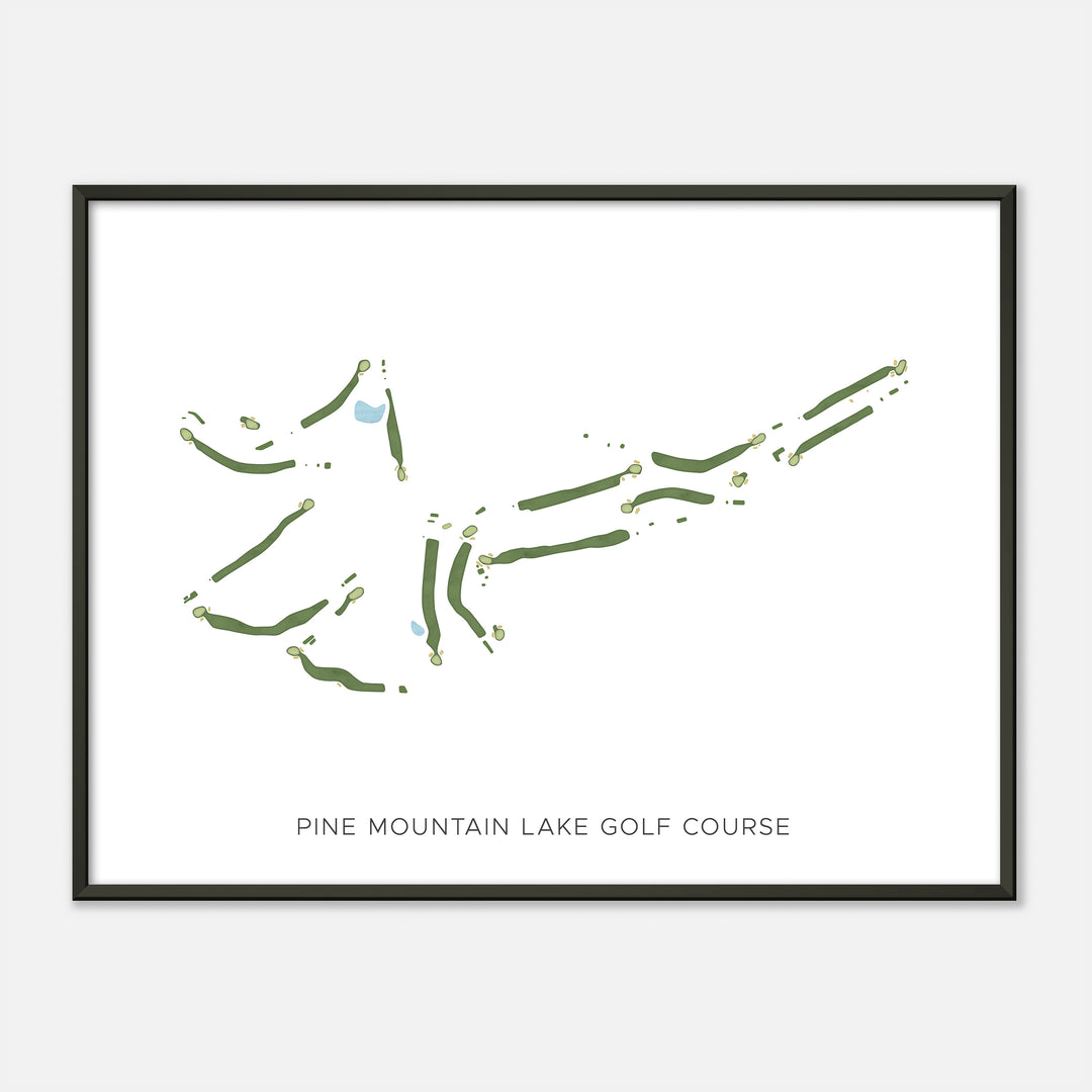 Print of Pine Mountain Lake Golf Course Modern Map