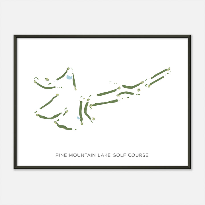 Print of Pine Mountain Lake Golf Course Modern Map