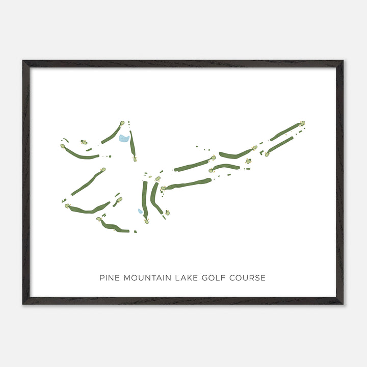 Print of Pine Mountain Lake Golf Course Modern Map