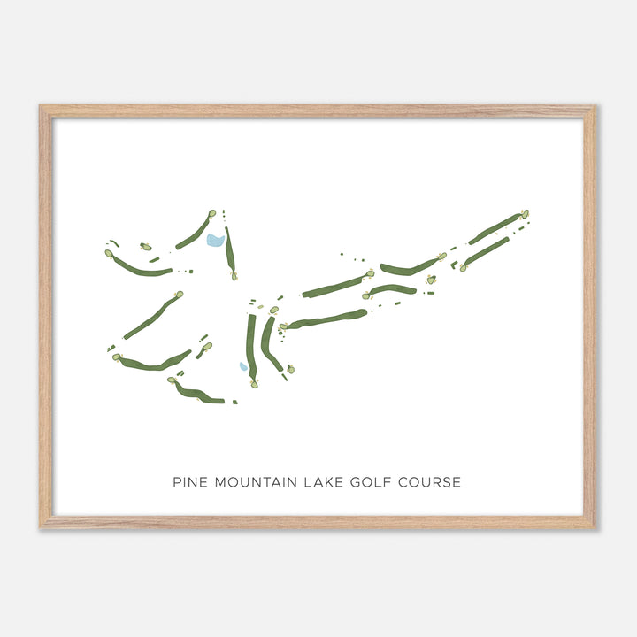 Print of Pine Mountain Lake Golf Course Modern Map