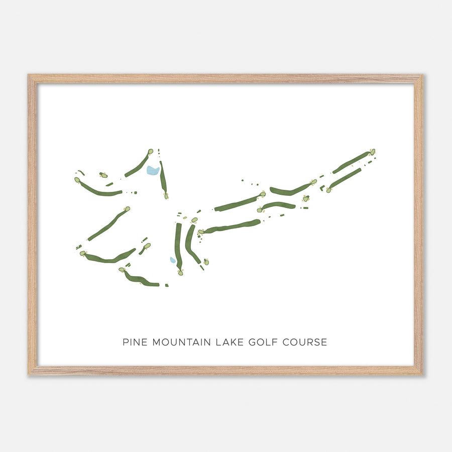 Print of Pine Mountain Lake Golf Course Modern Map