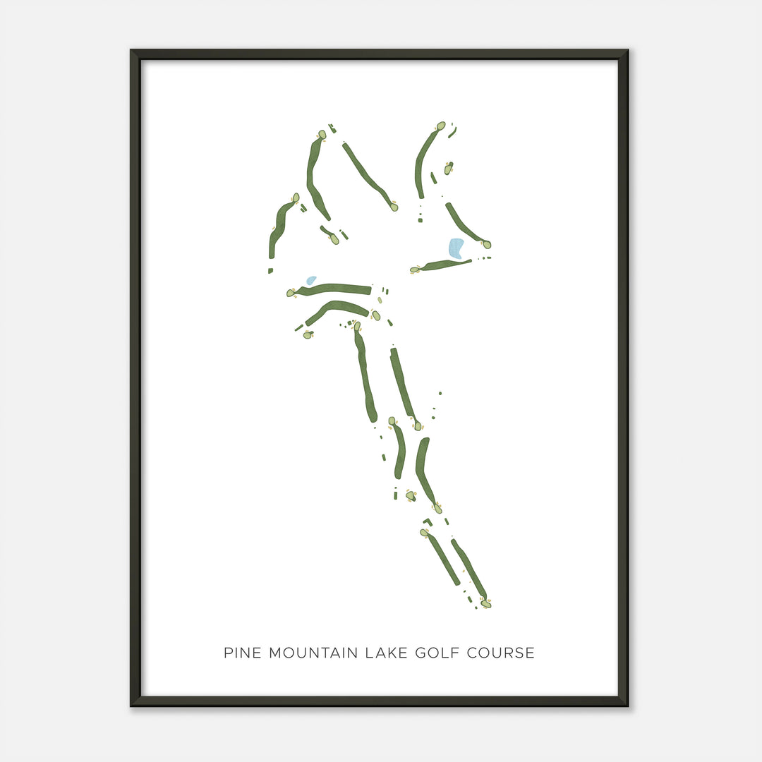 Print of Pine Mountain Lake Golf Course Modern Map