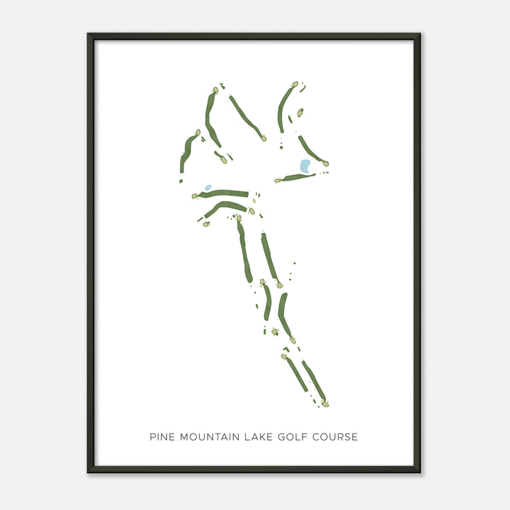 Print of Pine Mountain Lake Golf Course Modern Map