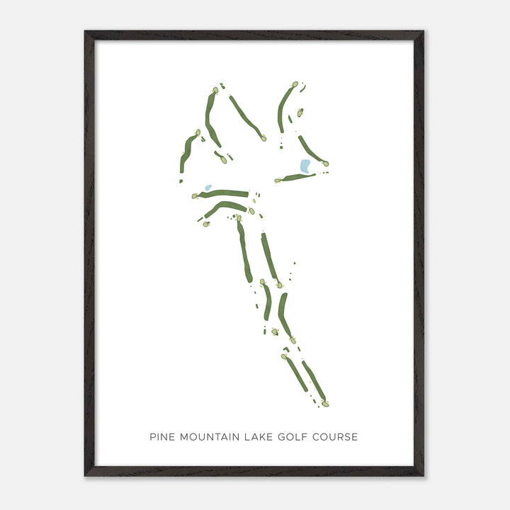 Print of Pine Mountain Lake Golf Course Modern Map