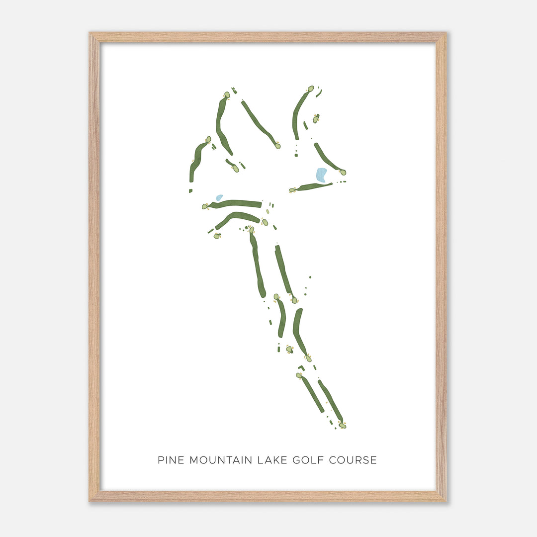 Print of Pine Mountain Lake Golf Course Modern Map