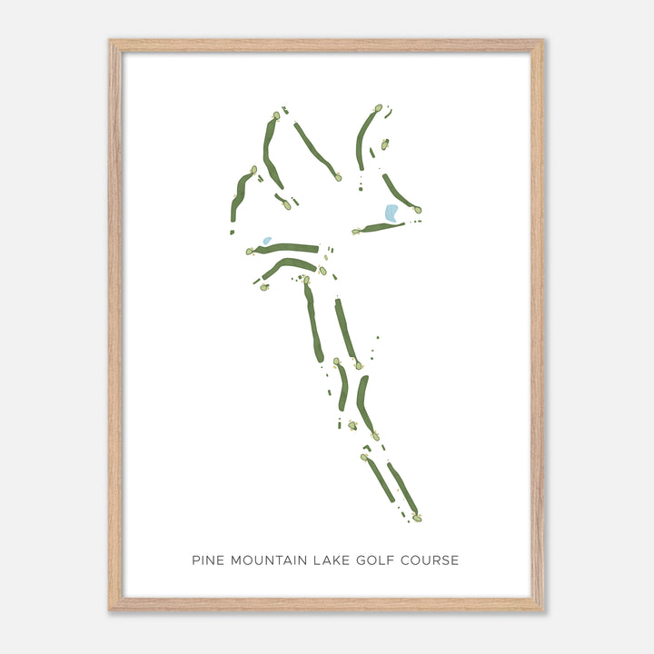 Print of Pine Mountain Lake Golf Course Modern Map
