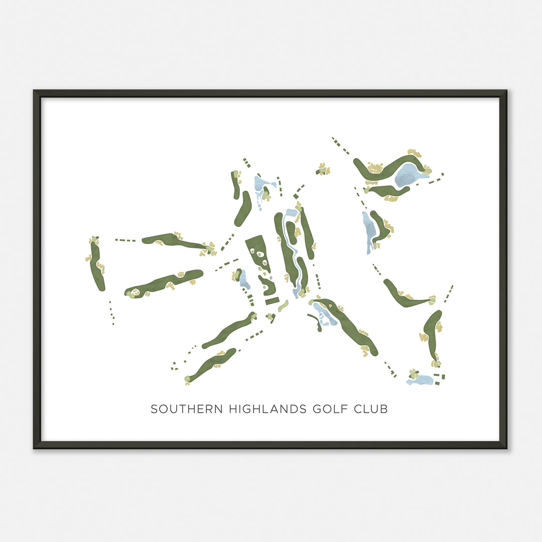 Print of Southern Highlands Golf Club Modern Map