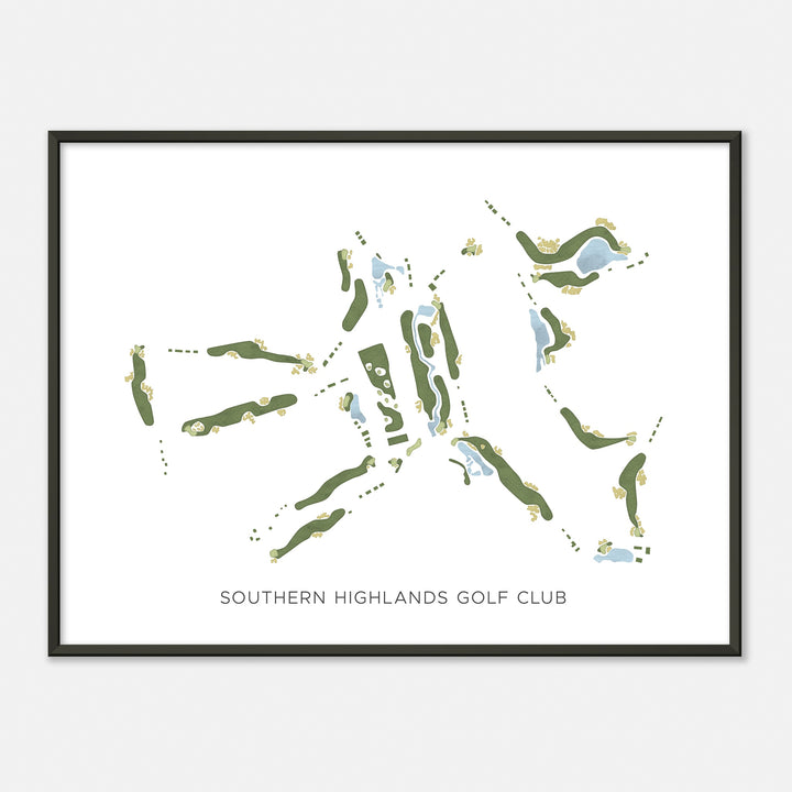 Print of Southern Highlands Golf Club Modern Map