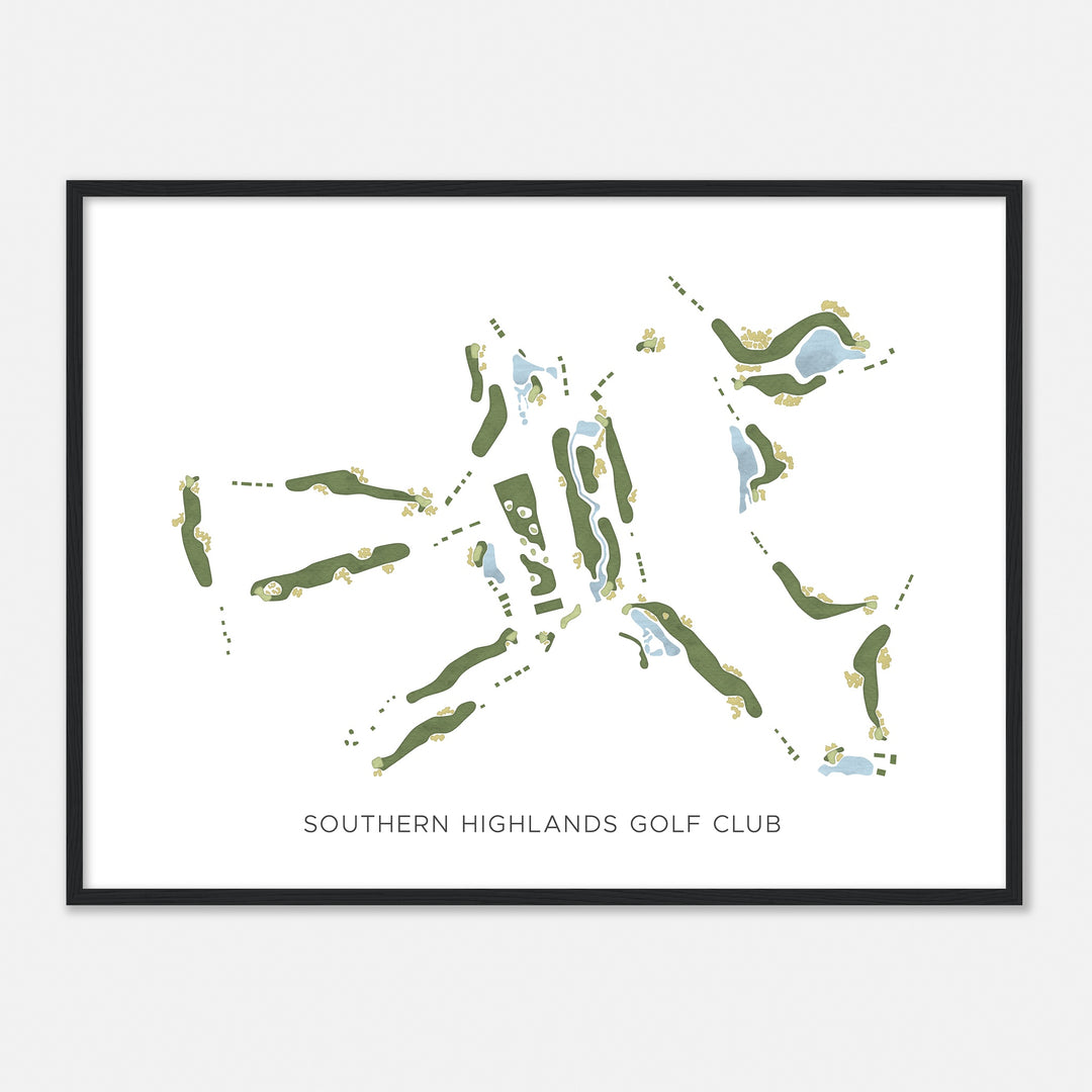 Print of Southern Highlands Golf Club Modern Map