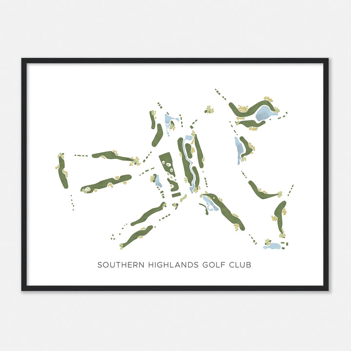 Print of Southern Highlands Golf Club Modern Map