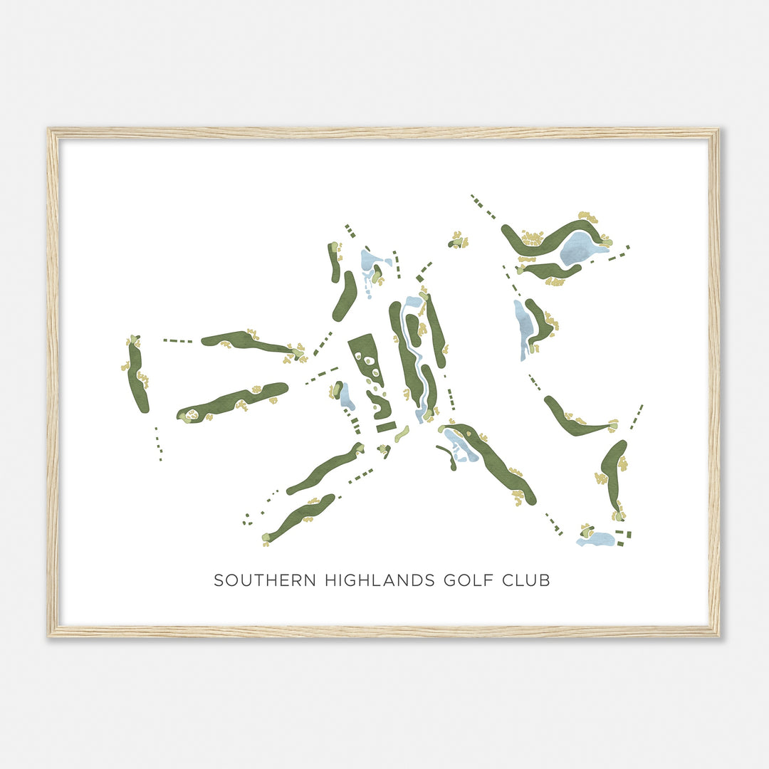 Print of Southern Highlands Golf Club Modern Map