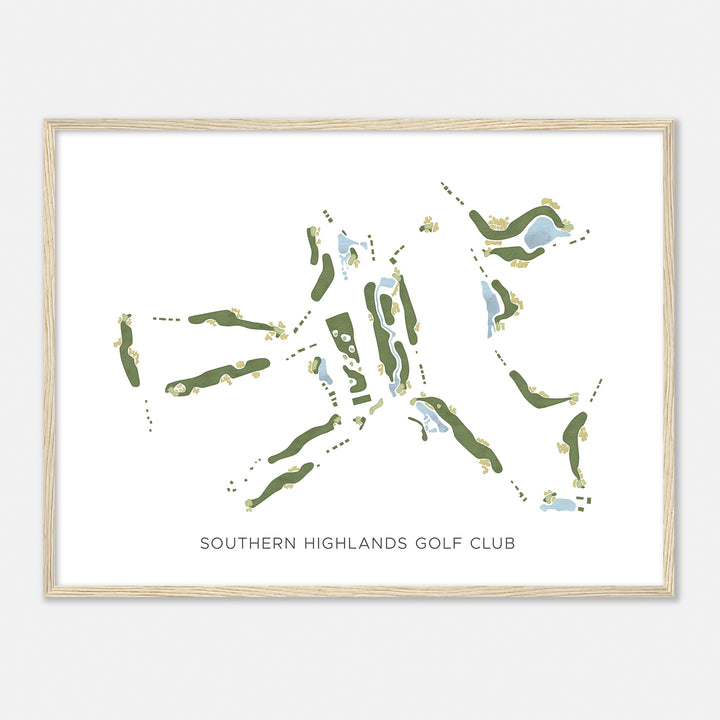Print of Southern Highlands Golf Club Modern Map