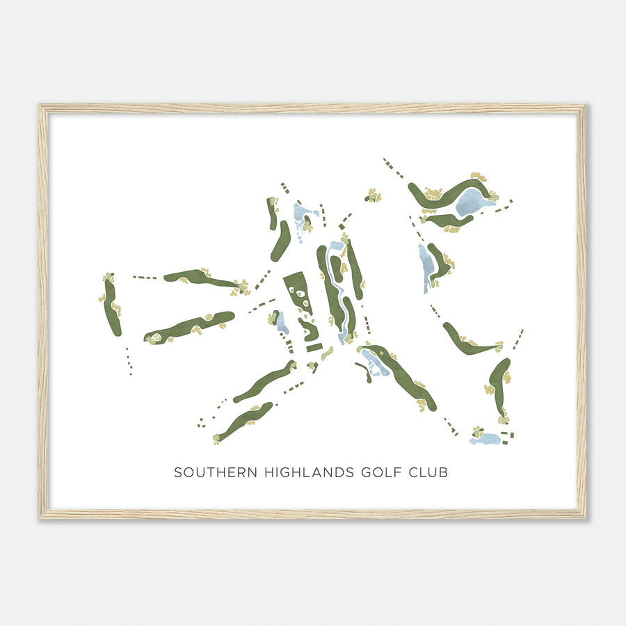 Print of Southern Highlands Golf Club Modern Map