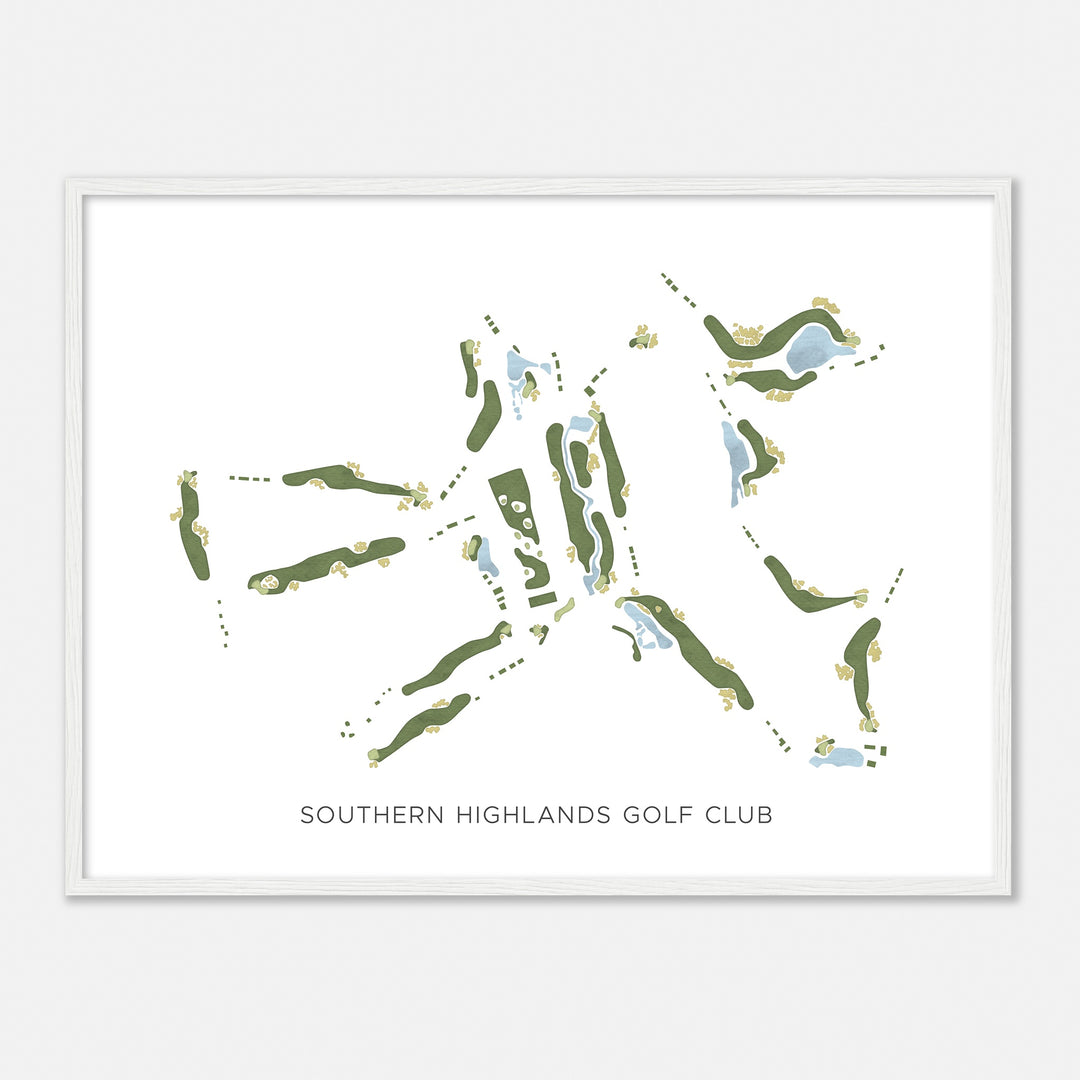 Print of Southern Highlands Golf Club Modern Map