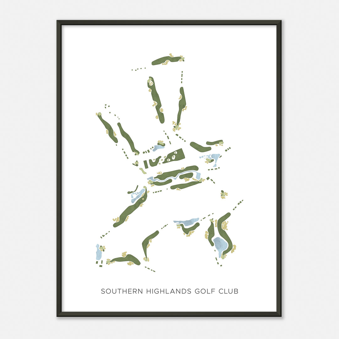 Print of Southern Highlands Golf Club Modern Map