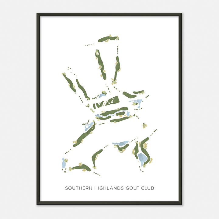 Print of Southern Highlands Golf Club Modern Map