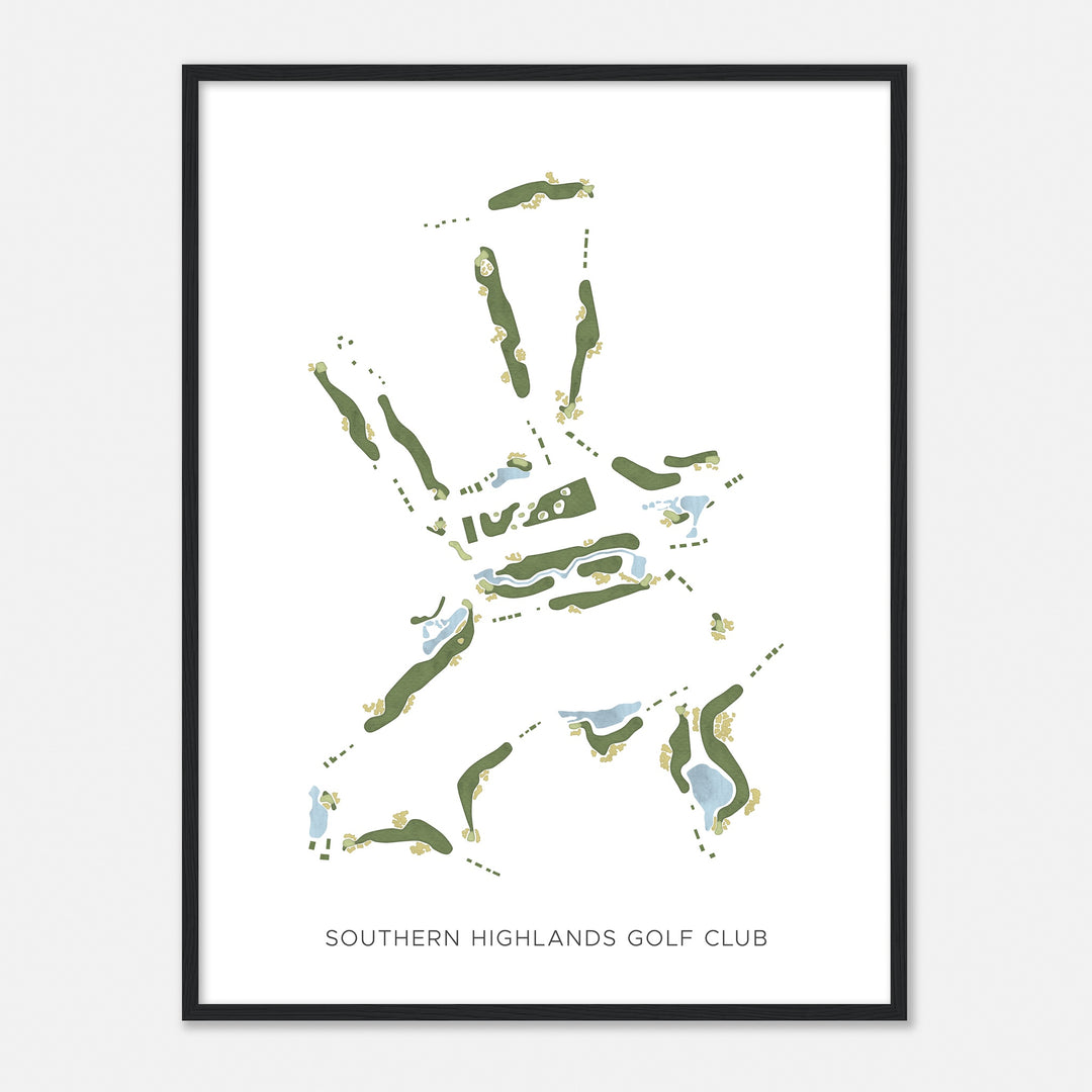 Print of Southern Highlands Golf Club Modern Map