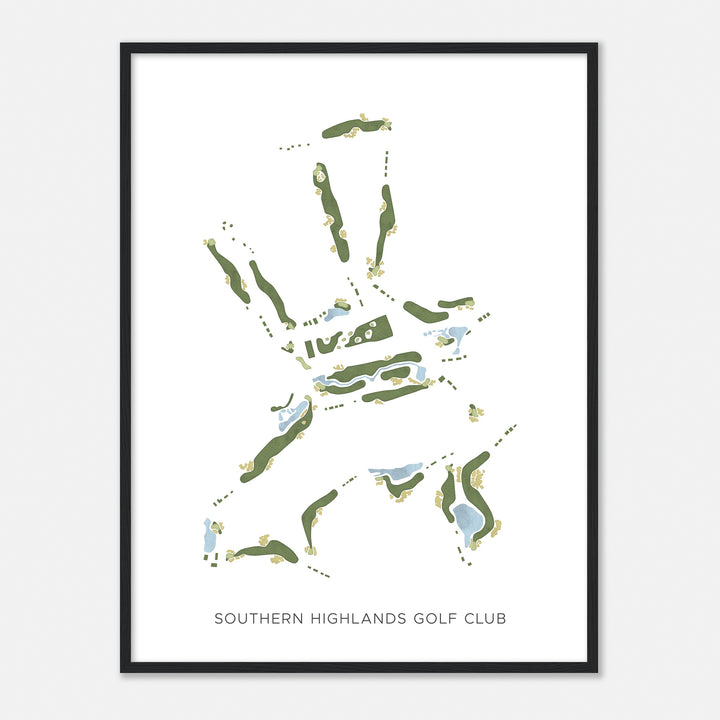Print of Southern Highlands Golf Club Modern Map