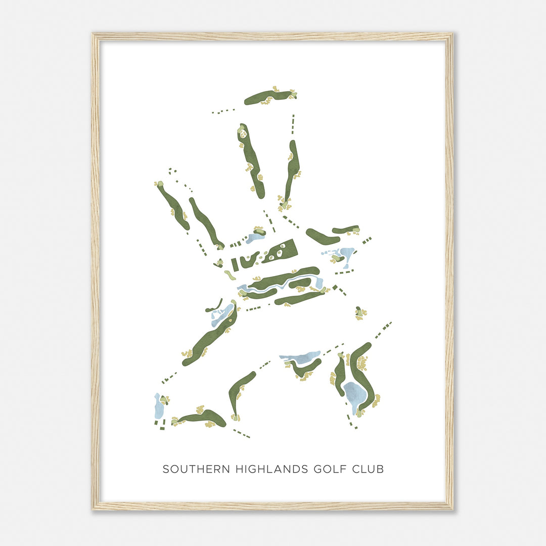 Print of Southern Highlands Golf Club Modern Map
