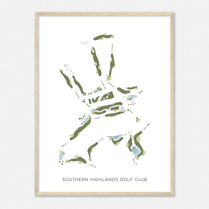 Print of Southern Highlands Golf Club Modern Map