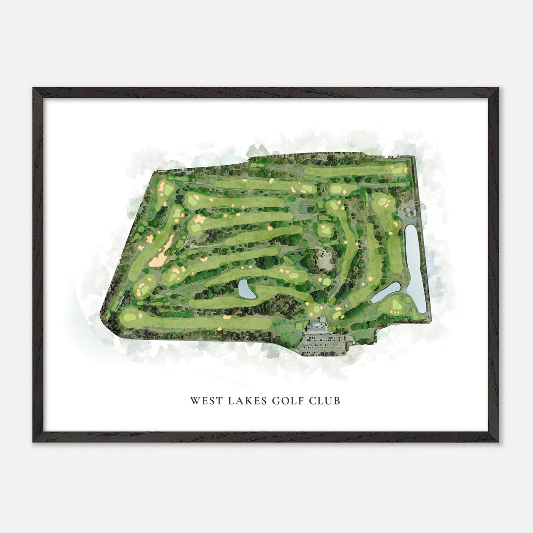 Print of West Lakes Golf Club Classic Map
