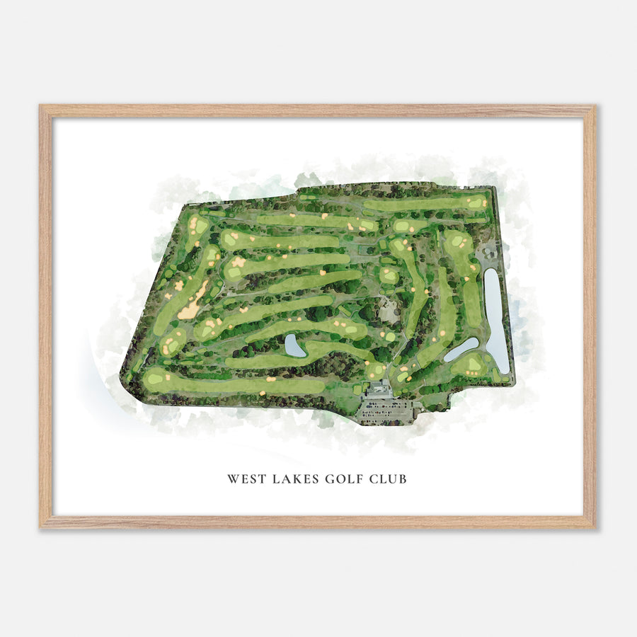 Print of West Lakes Golf Club Classic Map