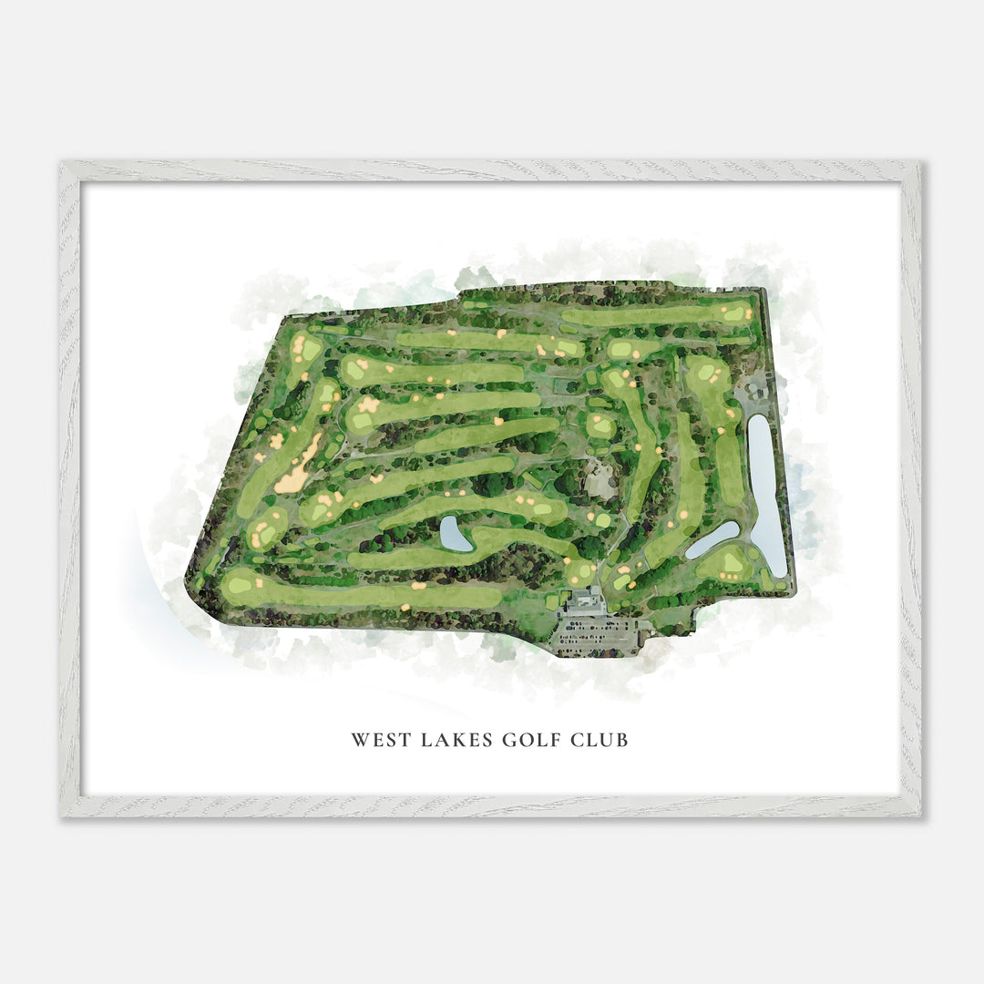 Print of West Lakes Golf Club Classic Map