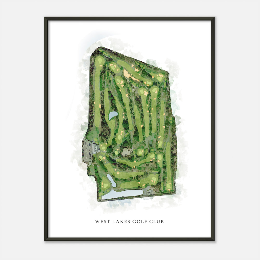 Print of West Lakes Golf Club Classic Map